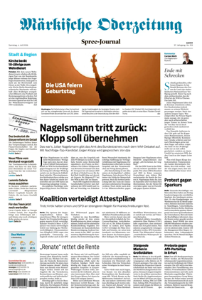 Cover of Markische Oderzeitung Spree-Journal