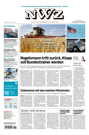 Cover of NWZ – Neue Wurttembergische Zeitung