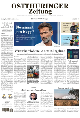 Cover of Ostthuringer Zeitung (Greiz)