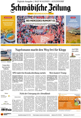 Cover of Schwabische Zeitung (Bad Waldsee / Aulendorf)