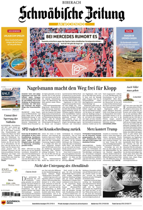 Cover of Schwabische Zeitung (Biberach)