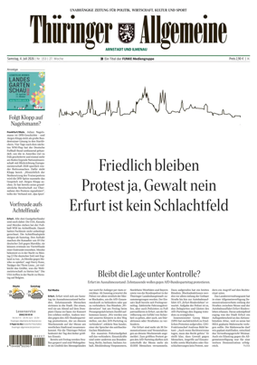 Cover of Thuringer Allgemeine (Arnstadt und Ilmenauz)