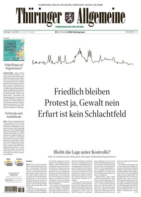Cover of Thuringer Allgemeine (Sonderhausen und Artern)