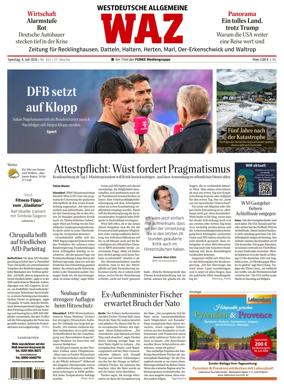 Cover of Westdeutsche Allgemeine Zeitung (Recklinghausen)