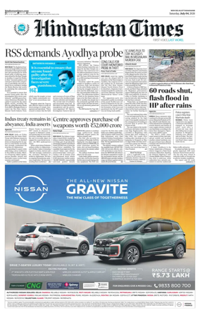 Cover of Hindustan Times Uttarakhand