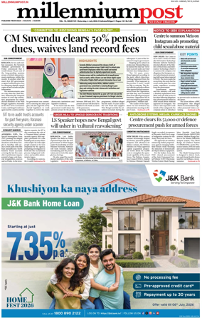 Cover of Millennium Post (Kolkata)