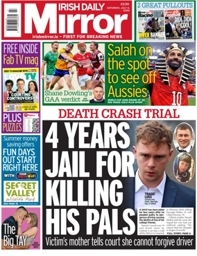 Cover of Irish Daily Mirror
