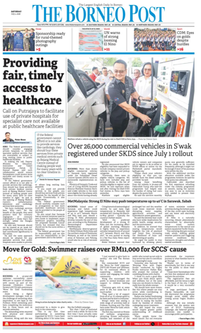 Cover of The Borneo Post (Sarawak)