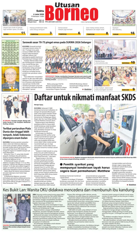 Cover of Utusan Borneo (Sarawak)