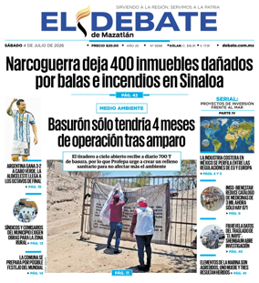 Cover of El Debate de Mazatlan