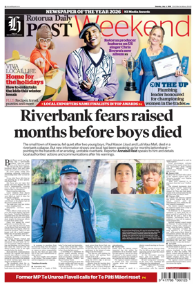 Cover of Rotorua Daily Post