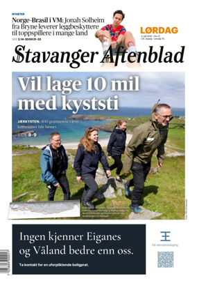 Cover of Stavanger Aftenblad