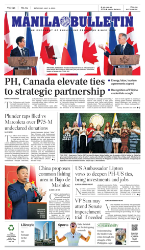 Cover of Manila Bulletin