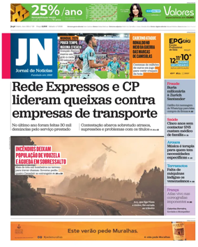 Cover of Jornal de Noticias
