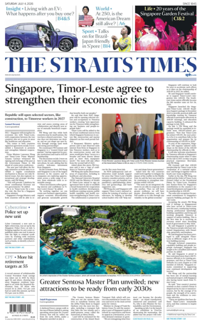 Cover of The Straits Times