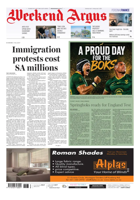 Cover of Weekend Argus (Saturday Edition)