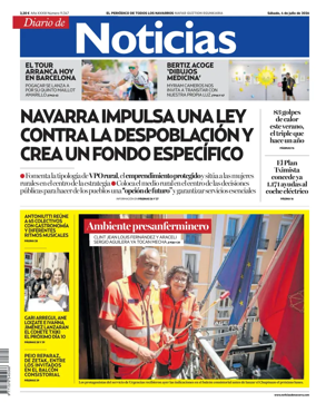 Cover of Diario de Noticias (Spain)