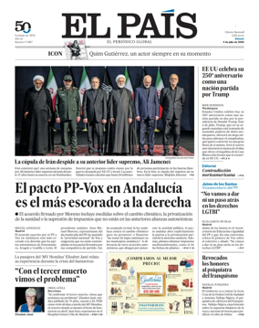 Cover of El Pais (Galicia)