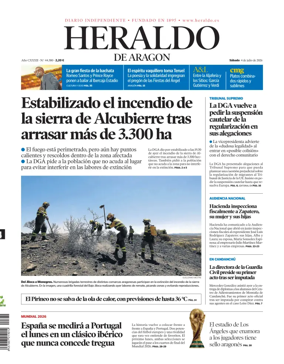 Cover of Heraldo de Aragon