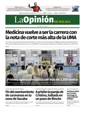 Cover of La Opinion de Malaga