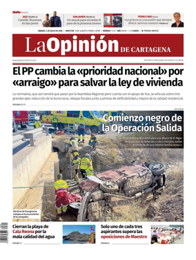Cover of La Opinion de Murcia (Cartagena)