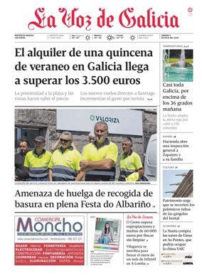 Cover of La Voz de Galicia (Arousa)