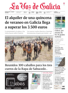 Cover of La Voz de Galicia (Deza)