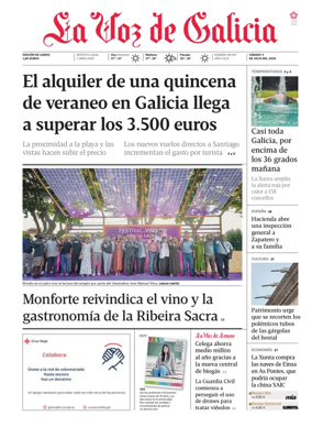 Cover of La Voz de Galicia (Monforte)