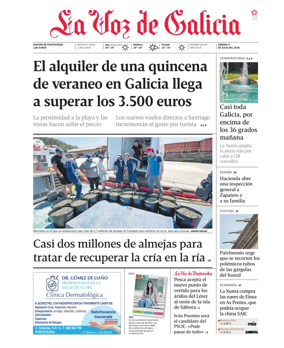 Cover of La Voz de Galicia (Pontevedra)