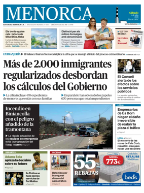 Cover of Menorca Diario Insular