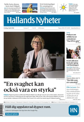 Cover of Hallands Nyheter