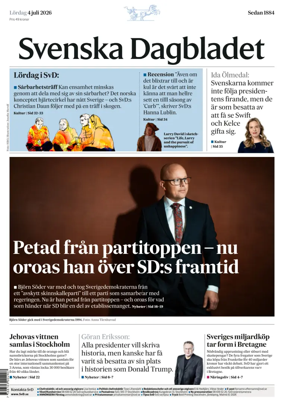 Cover of Svenska Dagbladet