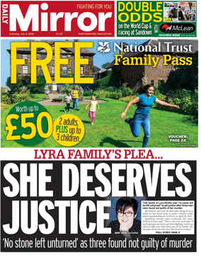 Cover of Daily Mirror (Northern Ireland)