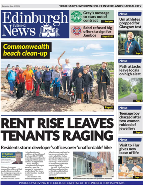 Cover of Edinburgh Evening News