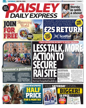Cover of Paisley Daily Express