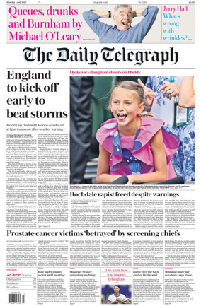 Cover of The Daily Telegraph - Saturday