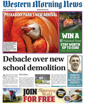 Cover of Western Morning News (Saturday)