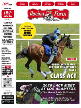 Cover of Daily Racing Form National Digital Edition