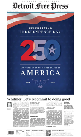 Cover of Detroit Free Press