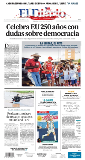 Cover of El Diario de El Paso