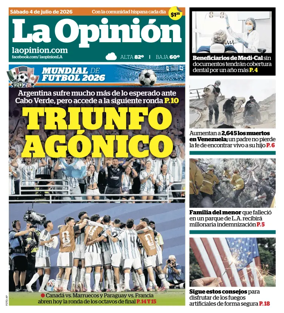 Cover of La Opinion