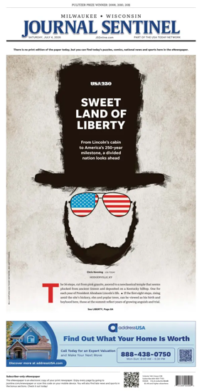 Cover of Milwaukee Journal Sentinel