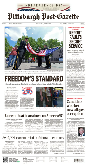 Cover of Pittsburgh Post-Gazette