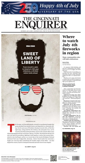 Cover of The Cincinnati Enquirer