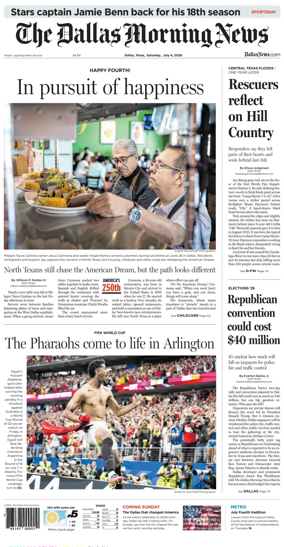 Cover of The Dallas Morning News