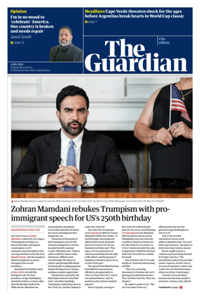 Cover of The Guardian (USA)