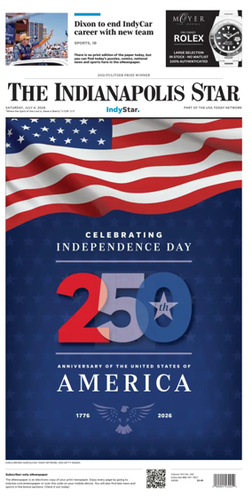 Cover of The Indianapolis Star