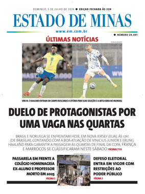 Cover of Estado de Minas (Brazil)