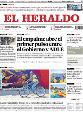 Cover of El Heraldo (Colombia)
