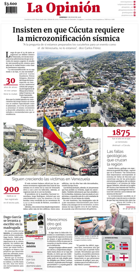 Cover of La Opinion